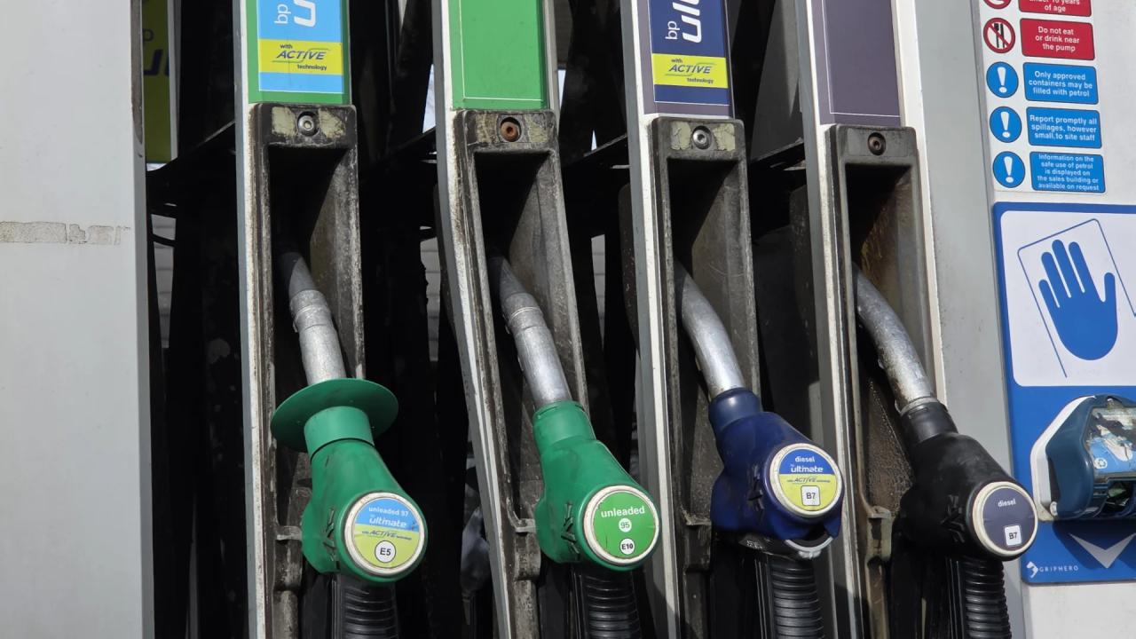 Close-up of a fuel pump